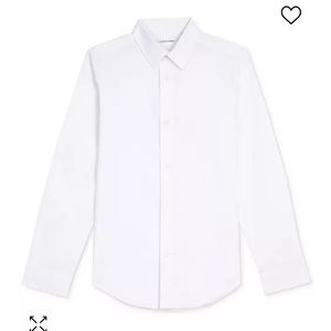 White Calvin Klein Slim Fit + Stretch dress shirt, boys size 12